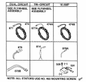 Alternator Chart Diagram and Parts List for  Briggs and Stratton Engine
